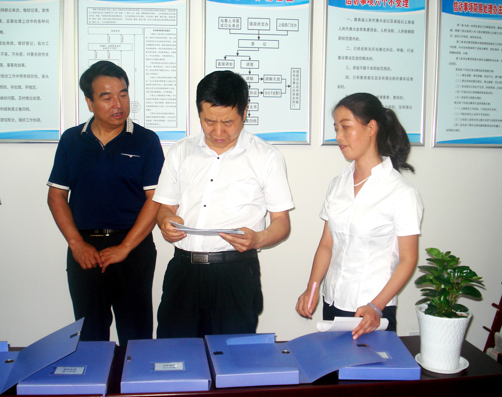 省信访局副厅级督查专员李春峰在凤翔县东关社区检查.jpg